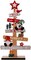 Christmas Tree Gnome Decorations for Home, Tabletop, Wooden Xmas Ornaments for Office Party Tiered Tray Desk Decor (We Wish You a Merry Christmas)